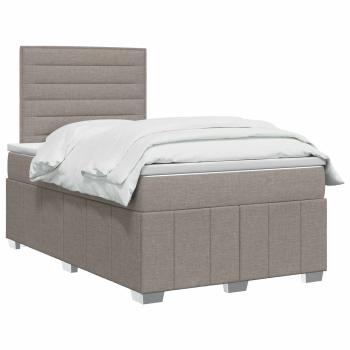 Boxspringbett mit Matratze Taupe 120 x 190 cm Stoff