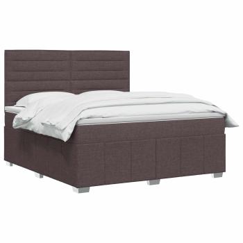 Boxspringbett mit Matratze Dunkelbraun 140 x 200 cm Stoff