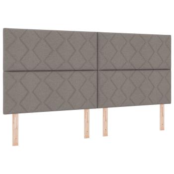 Boxspringbett mit Matratze Taupe 200 x 200 cm Stoff