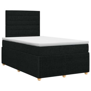 Boxspringbett mit Matratze Schwarz 120 x 190 cm Stoff