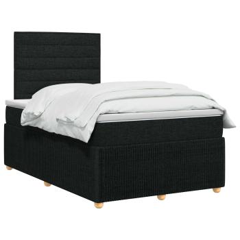 Boxspringbett mit Matratze Schwarz 120 x 190 cm Stoff