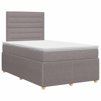 Boxspringbett mit Matratze Taupe 120 x 190 cm Stoff