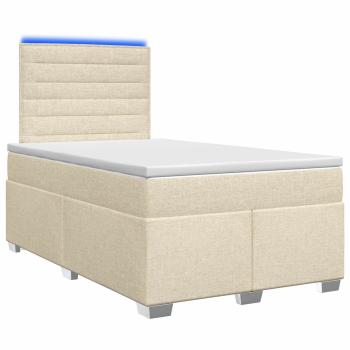 Boxspringbett mit Matratze Creme 120 x 200 cm Stoff