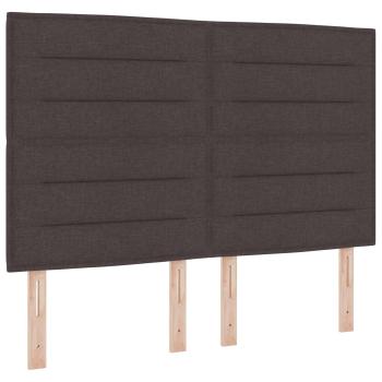 Boxspringbett mit Matratze Dunkelbraun 140 x 200 cm Stoff
