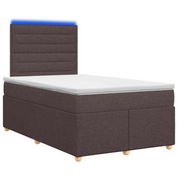 Boxspringbett mit Matratze Dunkelbraun 120 x 200 cm Stoff