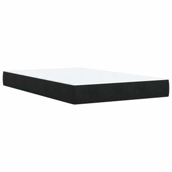 Ottoman Bett mit Matratze Schwarz 120 x 200 cm Samt