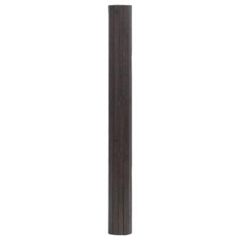 Teppich Rechteckig Dunkelbraun 100x400 cm Bambus