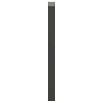 Bartischbeine Anthrazit 2 Stk. 60x(100-101) cm Stahl