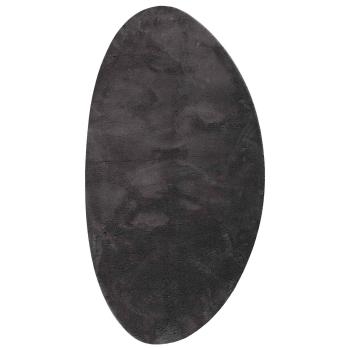 Teppich HUARTE Anthrazit 80 x 150 cm Polyester Medium Pile