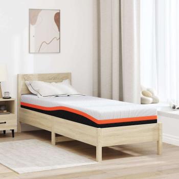 ARDEBO.de - Matratze Weiß und Schwarz 70 x 200 cm Jacquard-Stoff