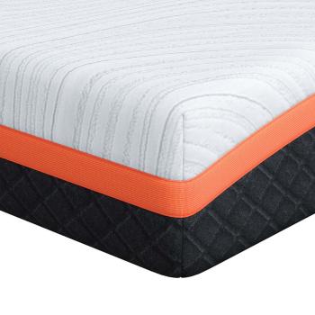 Matratze Weiß und Schwarz 70 x 200 cm Jacquard-Stoff