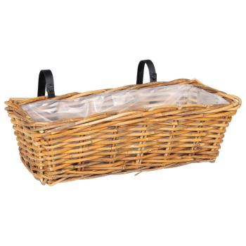 Hängender Blumentopf Korb GENDT 2 stk. Naturbraun Kubu Rattan