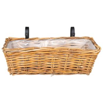 Hängender Blumentopf Korb GENDT 2 stk. Naturbraun Kubu Rattan