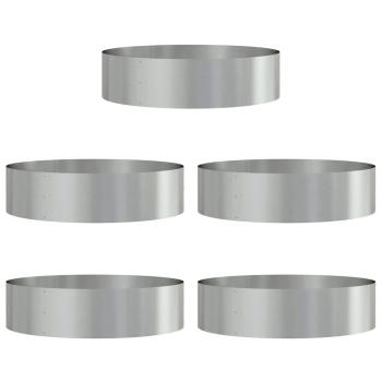 Pflanzenring 5 Stk. Silber 80 x 80 x 20 cm Verzinkter Stahl