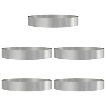 Pflanzenring 5 Stk. Silber 120 x 120 x 20 cm Edelstahl