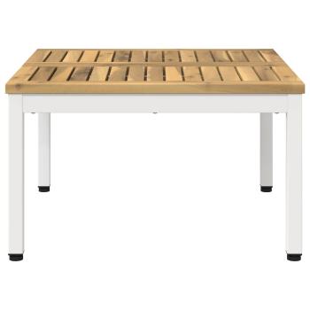 Couchtisch Weiß 60 x 60,5 x 36 cm Massivholz Akazie