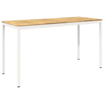 Gartenbar-Tisch NAARDEN Weiß gewaschen 196 x 80,5 x 105 cm
