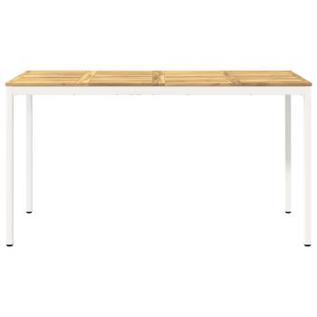 Gartenbar-Tisch NAARDEN Weiß gewaschen 196 x 80,5 x 105 cm