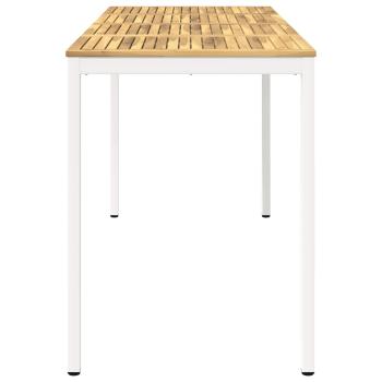 Gartenbar-Tisch NAARDEN Weiß gewaschen 196 x 80,5 x 105 cm