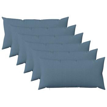 ARDEBO.de - Kissen mit Kissen HEERLEN 6 Stk. Jeans blau Stoff