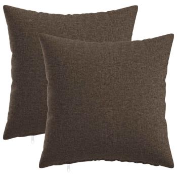 ARDEBO.de - Kissen mit Kissen HEERLEN 2 Stk. Taupe Stoff