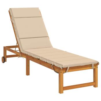 Sonnenliege Kissen GEMERT 100 % Polyester Creme 200 x 50 x 3 cm