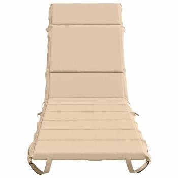 Sonnenliege Kissen GEMERT 100 % Polyester Creme 200 x 50 x 3 cm