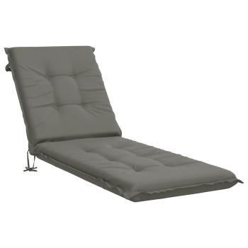 Sonnenliege Kissen GEMERT 100 % Polyester Grau 190 x 50 x 9 cm