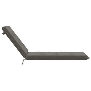 Sonnenliege Kissen GEMERT 100 % Polyester Grau 190 x 50 x 9 cm