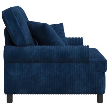 XL-Sessel mit Kissen Marineblau 1,5 Linien Stoff