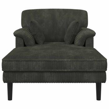 Chaiselongue Anthrazit Cordstoff