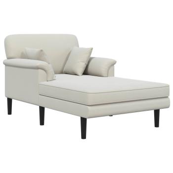 Chaiselongue Creme Samt