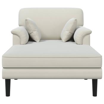 Chaiselongue Creme Samt