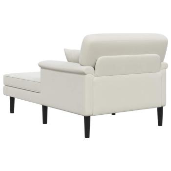 Chaiselongue Creme Samt