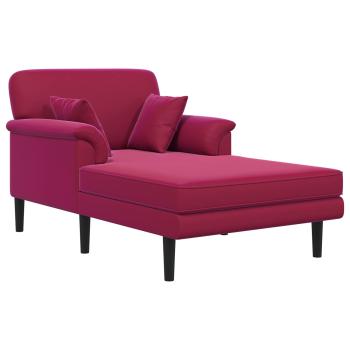 Chaiselongue Weinrot Samt