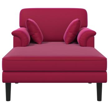 Chaiselongue Weinrot Samt