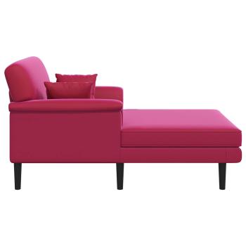 Chaiselongue Weinrot Samt
