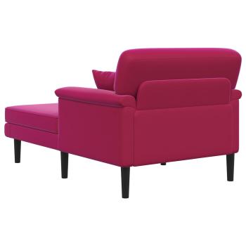 Chaiselongue Weinrot Samt