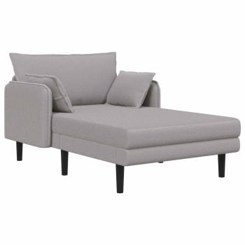 Große Chaiselongue Hellgrau Bouclé