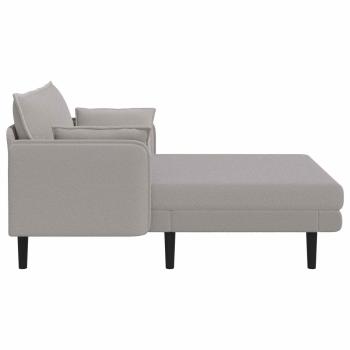 Große Chaiselongue Hellgrau Bouclé