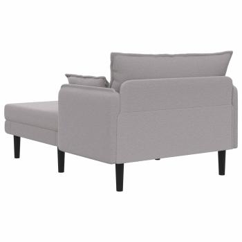 Große Chaiselongue Hellgrau Bouclé