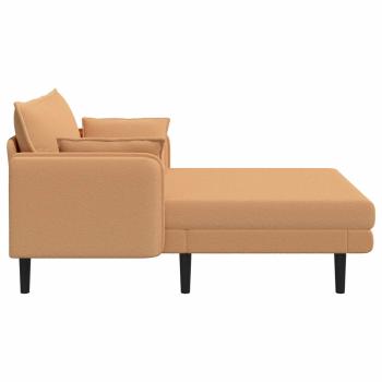 Große Chaiselongue Beige Bouclé