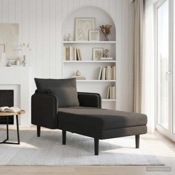 ARDEBO.de - Große Chaiselongue Schwarz Bouclé