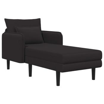 Große Chaiselongue Schwarz Bouclé