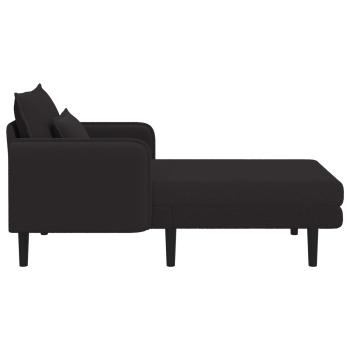 Große Chaiselongue Schwarz Bouclé