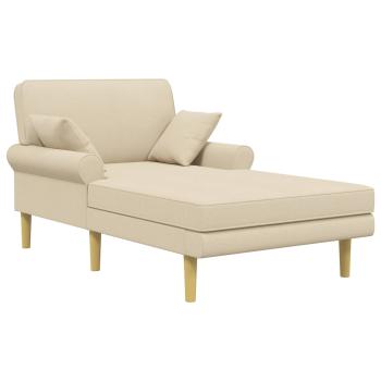 Chaiselongue Creme Stoff