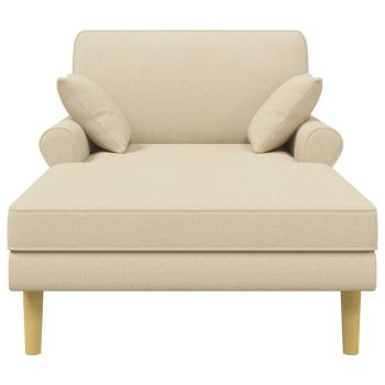 Chaiselongue Creme Stoff