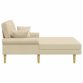 Chaiselongue Creme Stoff