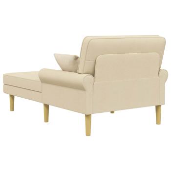 Chaiselongue Creme Stoff
