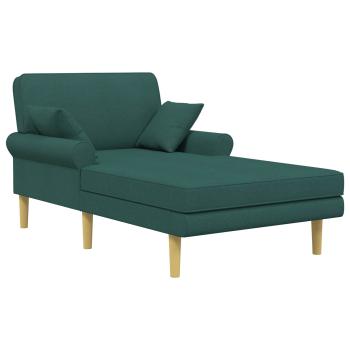 Chaiselongue Dunkelgrün Stoff